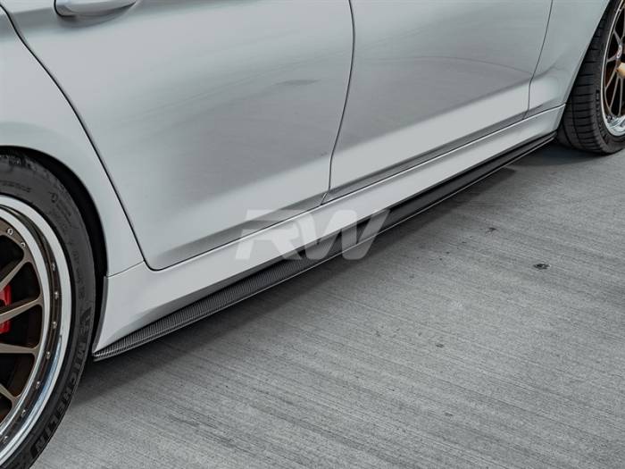 RW Carbon - BMW G30 F90 Carbon Fiber Side Skirt Extensions bmwg30004