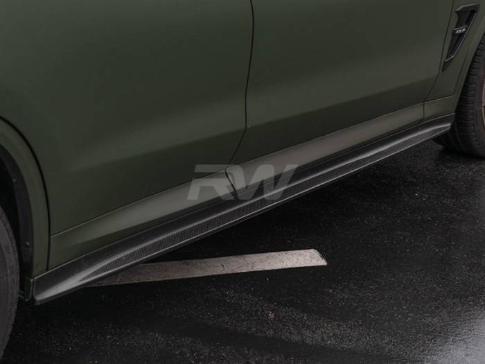 RW Carbon - BMW X3M/X4M 3D Style CF Side Skirt Extensions bmwf9803