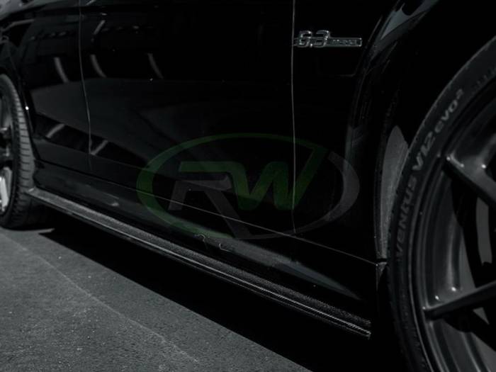 RW Carbon - Mercedes W204 C63 Carbon Fiber Side Skirt Extensions mecw20439