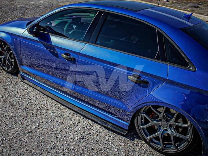 RW Carbon - Audi A3 S3 RS3 GTX Carbon Fiber Side Skirt Extensions audi8v005