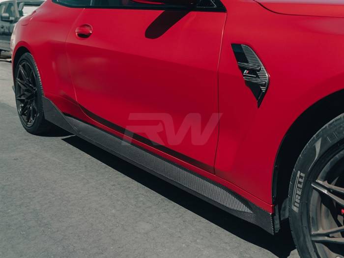 RW Carbon - BMW G82/G83 M4 Performance Style CF Side Skirt Extensions bmwg8201