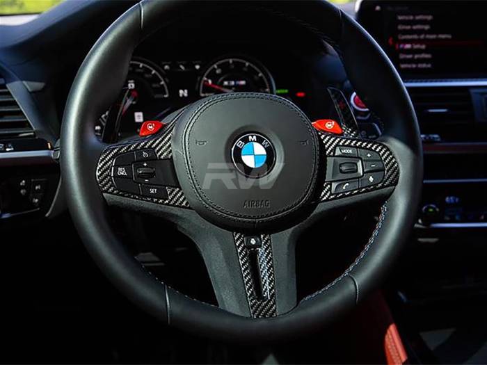 RW Carbon - BMW G22 G26 CF Steering Wheel Trim Heated w/out TJA bmwg2209-2