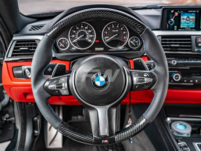 RW Carbon - BMW F2X F3X F8X Carbon Fiber Steering Wheel Replacement bmwf8x065