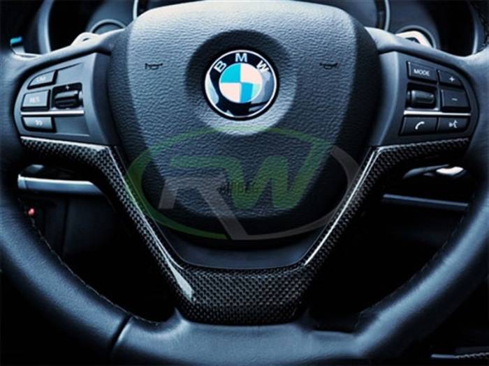RW Carbon - BMW F15 X5/F16 X6 CF Steering Wheel Trim bmwf15001