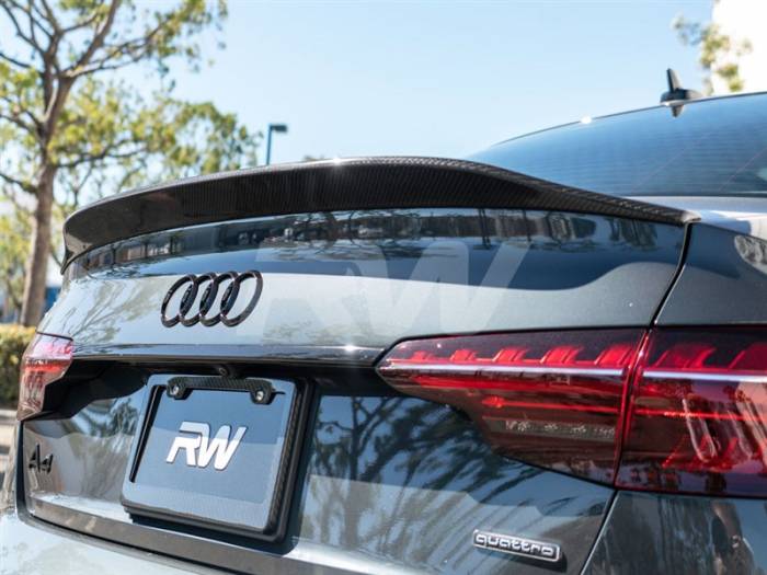 RW Carbon - Audi B9 A4 S4 Carbon Fiber Trunk Spoiler audis401