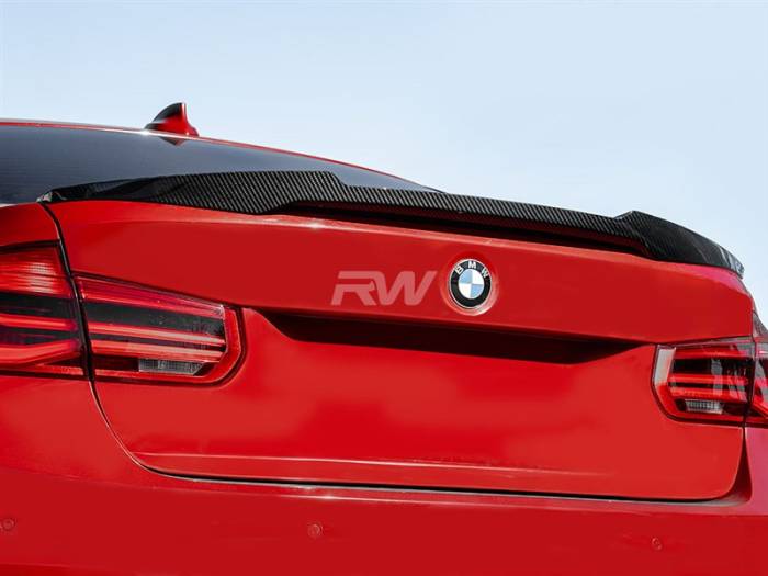 RW Carbon - BMW F30 F80 M4 Style Carbon Fiber Trunk Spoiler bmwf30033