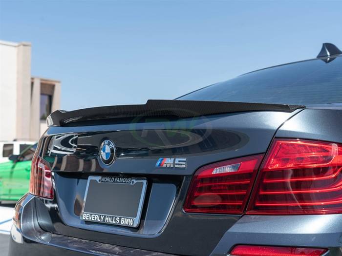 RW Carbon - BMW F10 M4 Style Carbon Fiber Trunk Spoiler bmwf10063