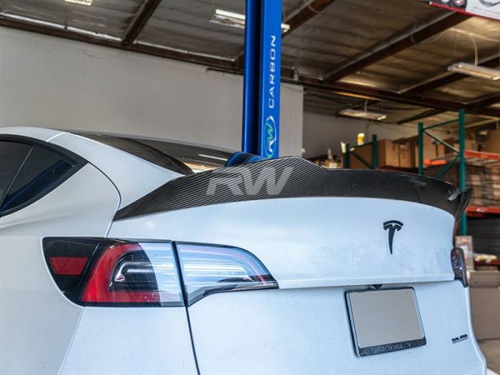 RW Carbon - Tesla Model Y DTM Carbon Fiber Trunk Spoiler tesla013