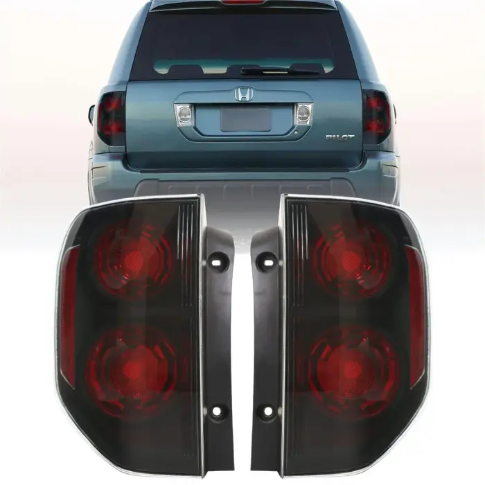 Depo - Honda Pilot JDM Smoke Lens With Black Housing Rear DEPO Tail Light
