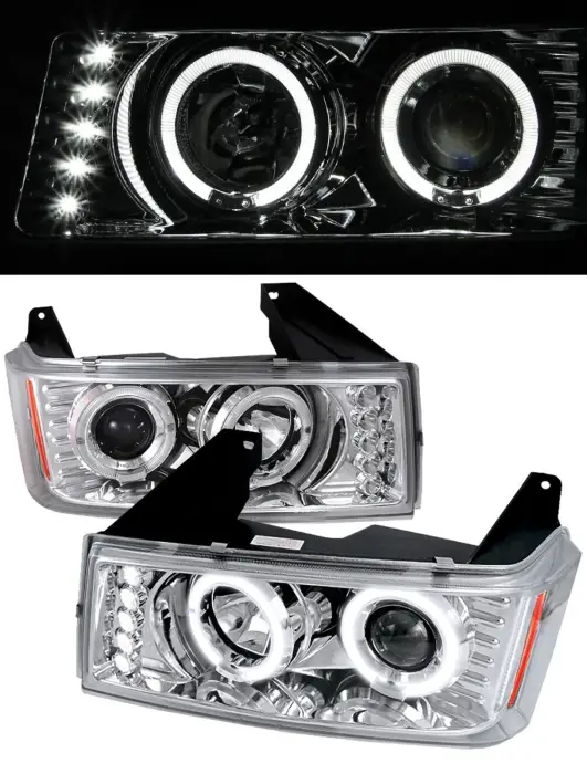 Custom - JDM Chrome LED Halo Pro Headlights