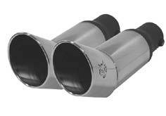 BMW 3 Series 4DR Remus Dual Exhaust Tips - Round - 0003 68