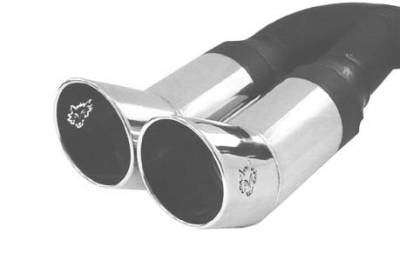 Volkswagen Golf Remus PowerSound Exhaust Pipe Elbow left with Dual Exhaust Tips - Round - 0002 68