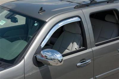 Putco Chrome Trim Window Visors – 4pc – For 2015-2019 Chevy Silverado Extended Cab