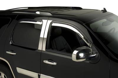 Chevrolet Silverado Putco Element Chrome Window Visors - 480058