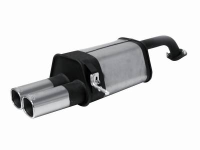 Mazda 323 Remus Rear Silencer with Dual Exhaust Tips - Square - 453098 0502