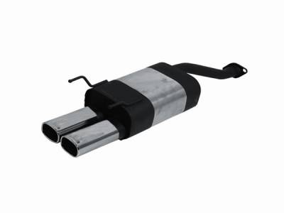 Honda CRX Remus Rear Silencer with Dual Exhaust Tips - Square - 254092 0502