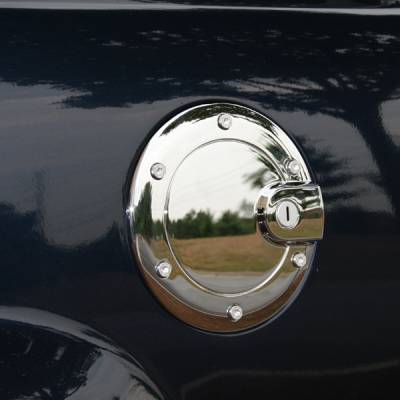 Omix Fuel Door Cover - Chrome - 13310-25