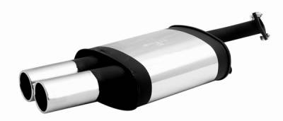 Mitsubishi Eclipse Remus Rear Silencer with Dual Exhaust Tips - Round - 557097 0506