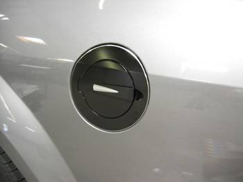 PirateMFG - Ford Mustang Pirate Black Anodized Billet Fuel Door - Each - MU0029SB - Image 2