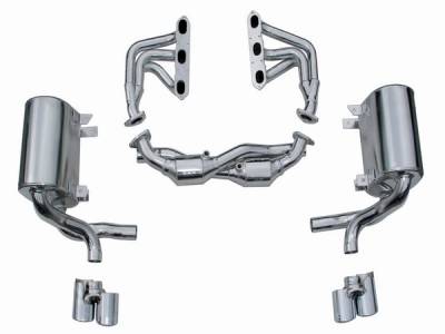 Porsche 911 Remus Catback Pipe - Left & Right with Metal Racing Cat - 689305 1100