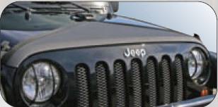 Jeep Wrangler Rampage Hood Bra - Triangle - Black Denim - 1101