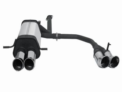Subaru WRX Remus Duplix Rear Silencer with Left with Right Sides with Dual Exhaust Tips - Round - Rallye Design - 846000 1568