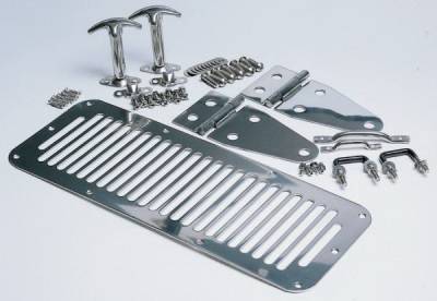 Jeep CJ Rampage Hood Set - Black - 7699