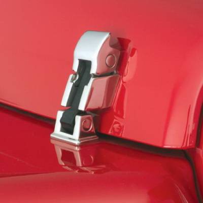 Jeep Wrangler Rampage Hood Catch - Stainless Steel - 74334