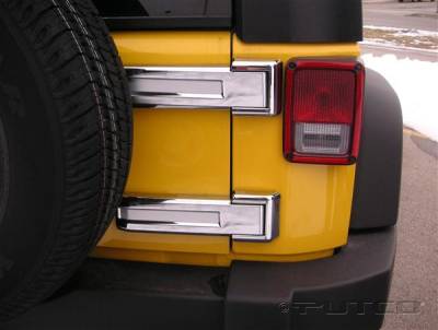 Putco - Jeep Wrangler Putco Chrome Rear Hinge Cover - 401266 - Image 3