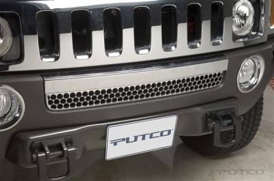 Hummer H3 Putco Chrome Bumper Vent Strip - 402313