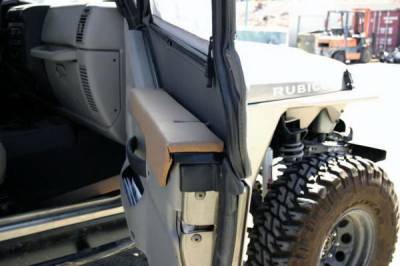 Jeep Wrangler Rampage Arm Rest - Half Doors - Black Denim - 595615