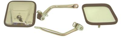 Rugged Ridge CJ Style Mirror - Pair - Stainless Steel - 11005-07