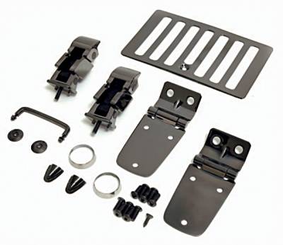 Rugged Ridge Hood Kit - Black Chrome - 11180-07