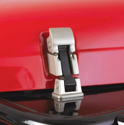 Rugged Ridge Hood Catch - Pair - Cast Satin Stainless Design - Stainless Steel - 11185-89