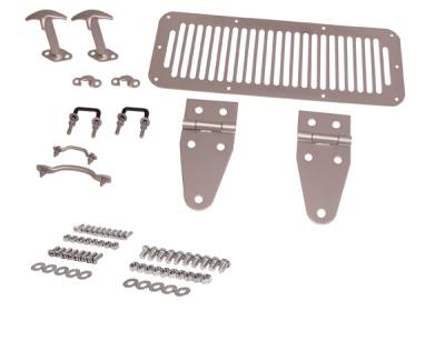 Rugged Ridge Complete Hood Kit - Stainless Steel - 11185-99