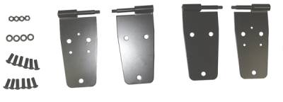 Rugged Ridge Door Hinge Kit - For Use with Full Hard Doors - 4 Piece - Black - Front - 11202-02