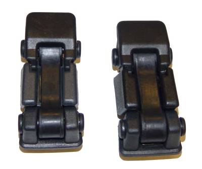 Rugged Ridge Hood Catch - Pair - Black Plastic - 11210-09