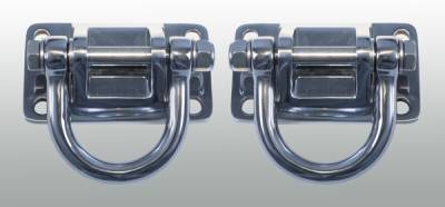 Rugged Ridge Bumper D-Ring - Pair - Stainless Steel - Replaces Standard XHD Bumper D-Rings - 11540-17