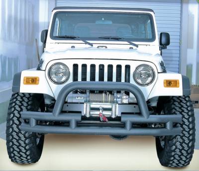 Outland Front Bumper with Winch Cut Out - Textured Black - 11561-03