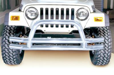 Outland Front Tube Bumper with Riser - Stainless - 11563-01
