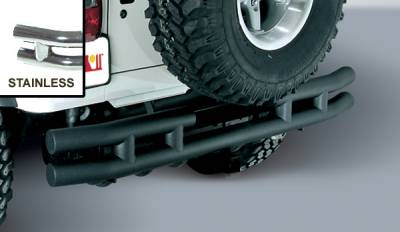 Outland Rear Tube Bumper - Stainless with Welded End Caps - 11573-03