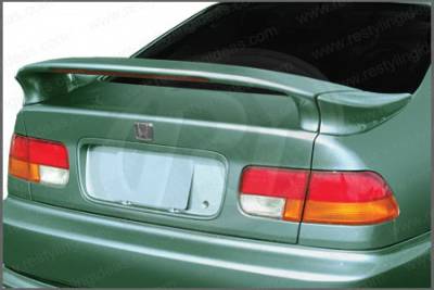 Honda Civic 2DR Restyling Ideas Mid Spoiler with LED- 3PC - 01-HOCI96C3L