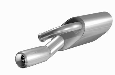 Porsche 911 Remus Romulus Rear Silencer - Left with Exhaust Tip - Round - 688094 0571RR