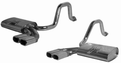 Chevrolet Corvette Remus Romulus Rear Silencer - Left with Dual Exhaust Tips - Square - 109497 0576RR