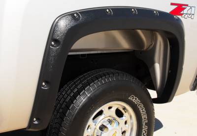 Prestige - Chevrolet Silverado Prestige Rear Pair RX Rivet Style Textured Fender Flare Set - RX106TB - Image 3