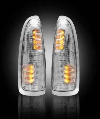 Recon LED Side Mirror Lenses with Amber Signals and Clear Lens - 2PC - 264120CL