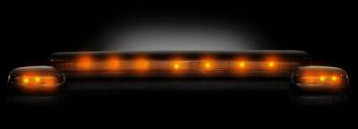 Recon - GMC Sierra Recon Smoked Cab Roof Light Lens with Amber LED - 3PC - 264156BK - Image 2