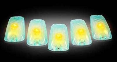 Recon Super White Cab Lens with Amber Xenon Bulbs - 5PC - 264159SW