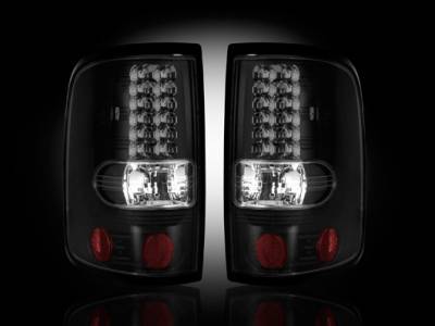 Ford F150 Recon Straight Side LED Taillights - Smoked Lens - 264178BK