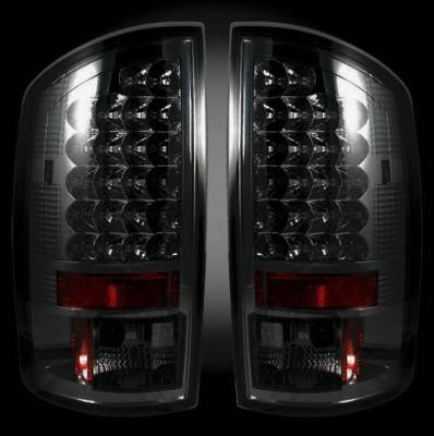Recon - Dodge Ram Recon LED Taillights - Smoked Lens - 264179BK - Image 1